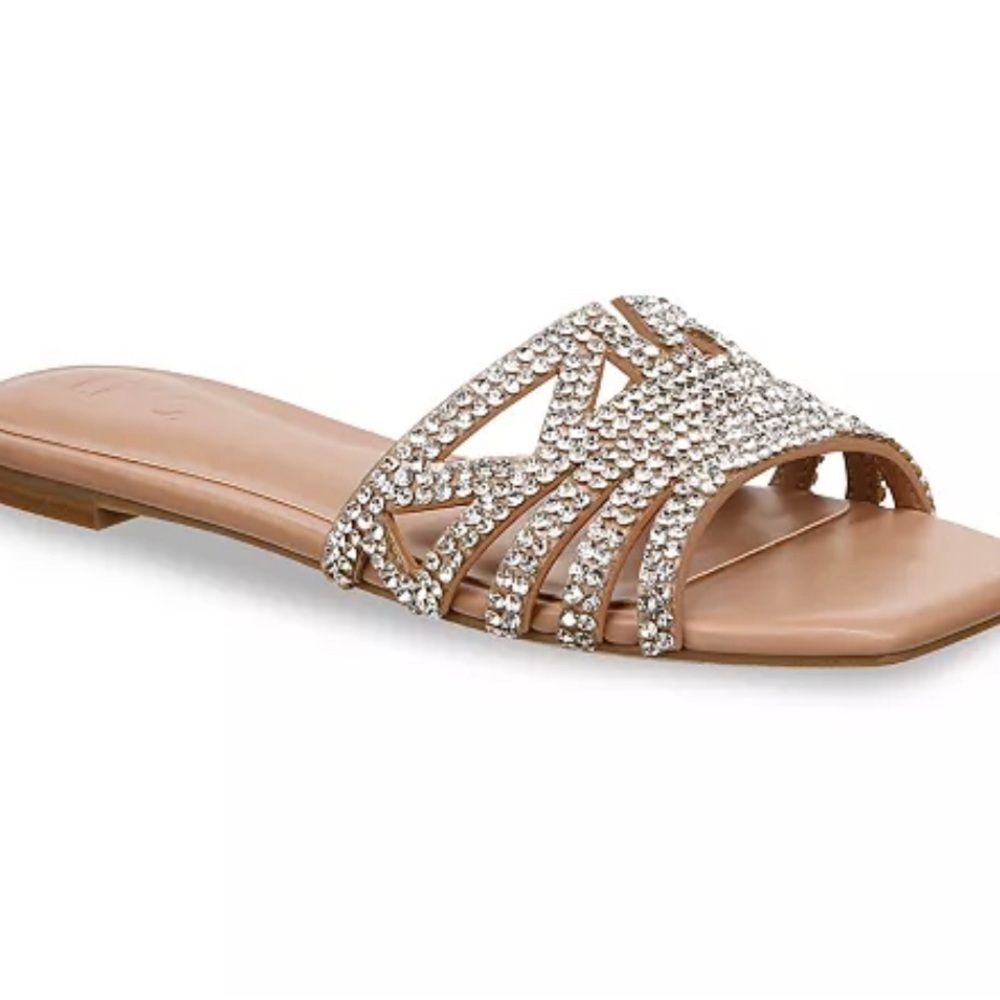 INC  Rhinestones slide sandals New  Sz 8